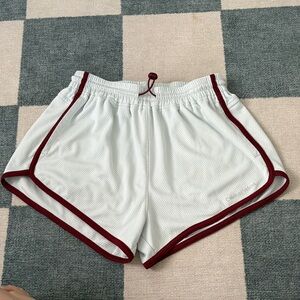 Outdoor Voices blue Athletic Shorts with marroon Trim